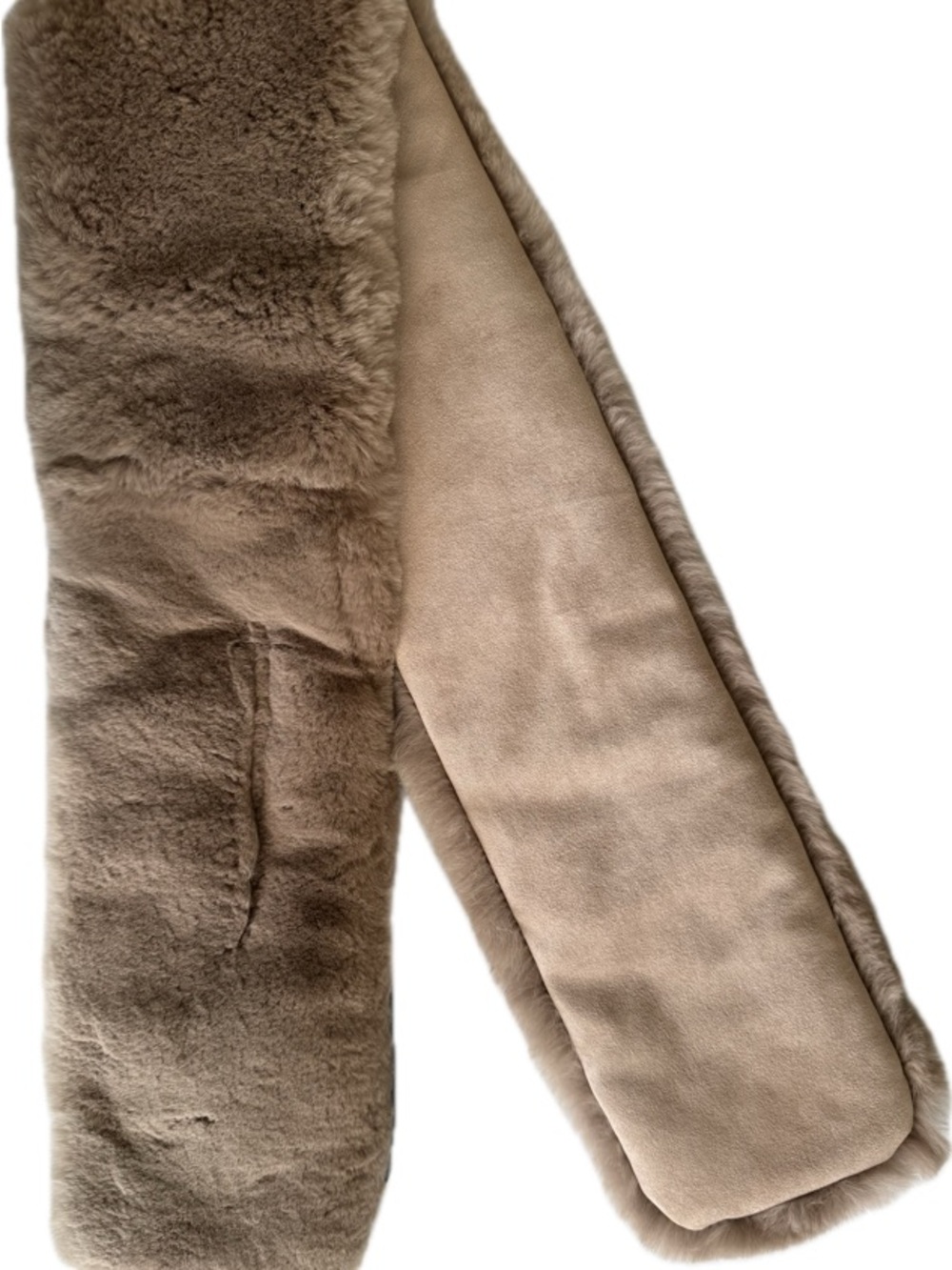 Natural Rabbit fur Scarf - Picture 2 of 6